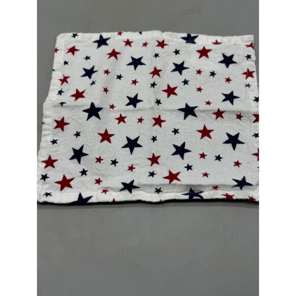 hobby lobby Set Of 5 Star-Patterned Cotton Reusable Cloth Napkins Red White READ - Picture 3 of 6
